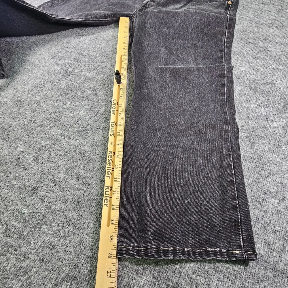 Vintage Levi's 501 Black Denim Jeans 37x26‎ Faded Charcoal Button Fly Y2K 2004